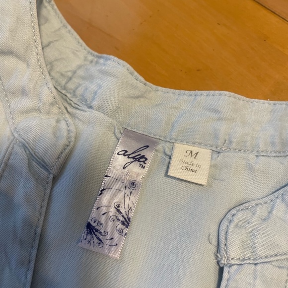 Alya Light blue Midi Dress Size Medium - Picture 4 of 12